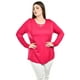 thumbnail image 1 of Blusa con encaje y escote cruzado Roman Fashion /Tallas Extras, 227 (Fiusha) fucsia 40, 1 of 5