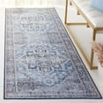 thumbnail image 3 of SAFAVIEH Tucson Beulah Traditional Machine Washable Runner, 2'6" x 8', Blue/Charcoal, 3 of 9