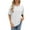 White, variant on New Women's Solid Color Round Neck Loose Short-Sleeved T-Shirt Top