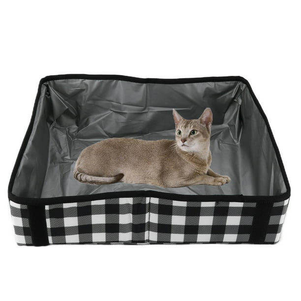Bac à litière de voyage pour chat, facile à transporter pour