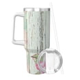 thumbnail image 2 of Goofa Vintage Wood with Floral Print 40oz Ice Bully With Handle And Straw Stainless Steel Vacuum Insulated Cup And 2 In 1 Straw Lid, 2 of 8