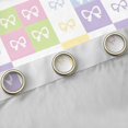 thumbnail image 4 of Manfei Multicolor Plaid Buffalo Curtains and Drapes Pack of 2 (52x63 Each),Colorful Girly Bowtie Black Out Curtains, 4 of 6