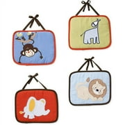 Bacati 4 Piece ABC123 Hanging Art Set