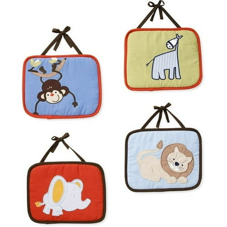 Bacati 4 Piece ABC123 Hanging Art Set