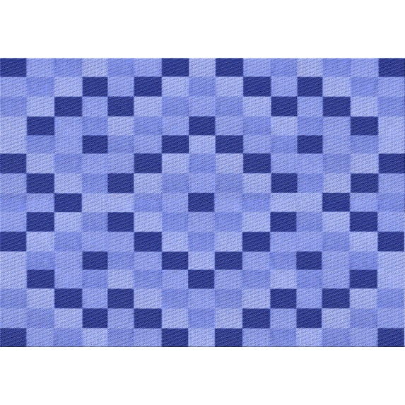 Ahgly Company Indoor Rectangle Patterned Ocean Blue Area Rugs, 8' x 10'