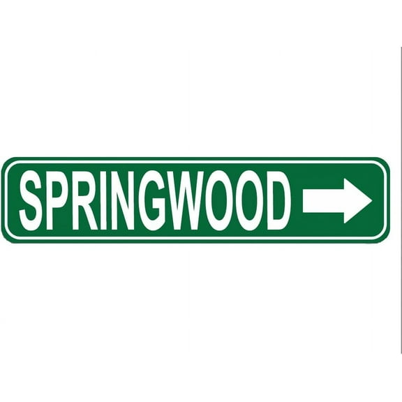 Springwood Street Sign, Quality Metal Sign, Springwood Sign Novelty Sign for Farm House Garage Wall Decor Tin Sign 16 x 4 Inch