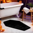 thumbnail image 5 of PSVFUJZ Coffin Shaped Halloween Bathroom Rug, 19.6x31.4 Inch Gothic Decor Bath Mat, Non-Slip Absorbent Microfiber Toilet Rug, Spooky Washroom Floor Carpet, Machine Washable, 5 of 6