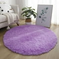 thumbnail image 4 of YAOMOBB Soft Polyester Rug Super Soft Luxury 120cm Round Fluffy Area Rug for Solid Color Bedroom Nursery Comfort, 4 of 6