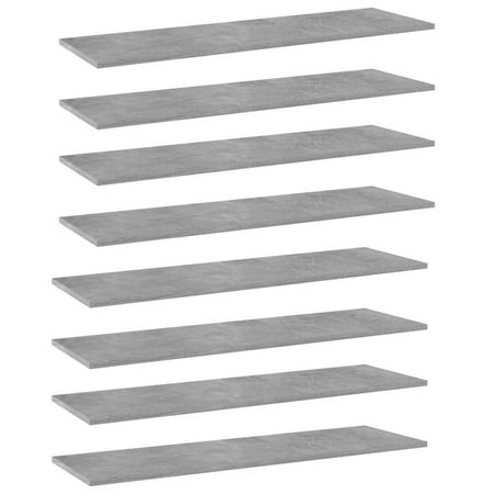 

WONISOLI Bookshelf Boards 8 pcs Concrete Gray 39.4 x11.8 x0.6 Chipboard