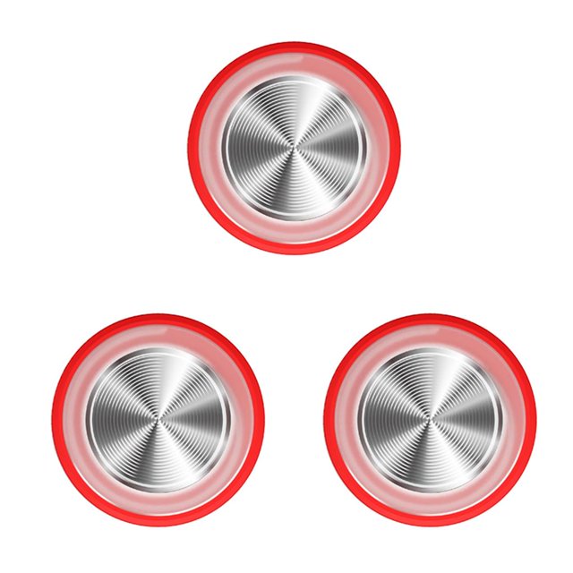Wweixi Mobile Phone Joystick Practical Plastic Screen Rocker Round Suction Cup Gamepad Button Joypad Gaming Accessories Red 3Set