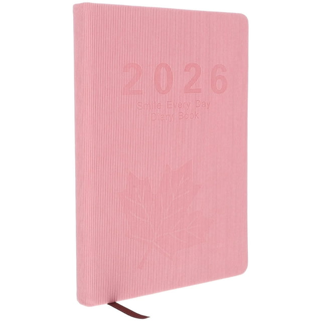 YSNOOWE Agenda Diaria 2026 Con Cubierta De Piel PU Rosa Y Elegante Para Uso Personal Y Profesional