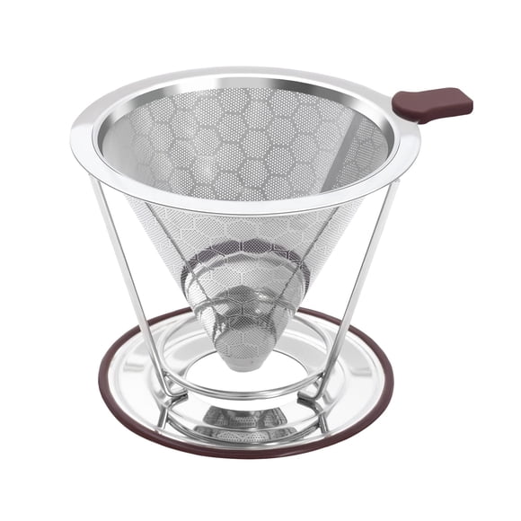 Goteador de café HAPYHOOM de acero inoxidable, reutilizable para 1-2 tazas