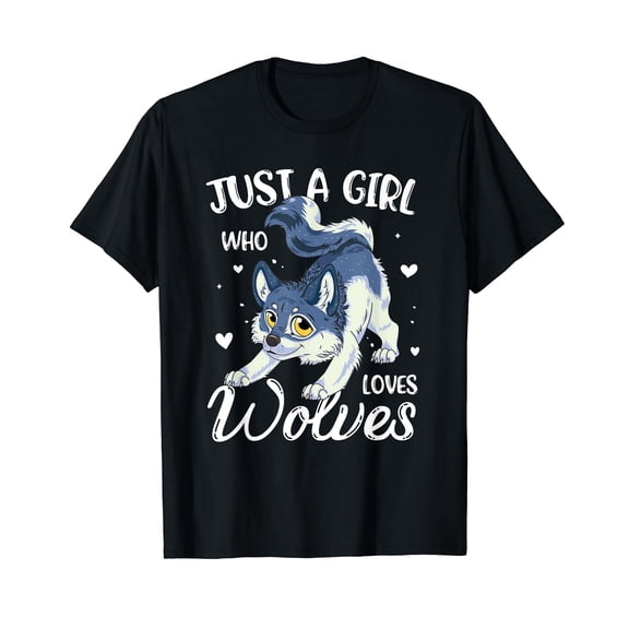 Just A Girl Who Loves Wolves Wolf Lover Women T-Shirt