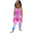 thumbnail image 2 of Mceream Girls Casual Jumpsuit Sleeveless Spaghetti Strap Rompers Long Pants with Pockets Loose One Piece Bib Overalls Cute Printed Summer Outfits 1-6 Years, 2 of 6