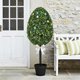 thumbnail image 1 of Bunny Boxwood Topiaries Easter Simulation Boxwood Leaf Potted Ornament en Maceta Negra para Entradas, Porches O Pantallas Interiores, 1 of 8