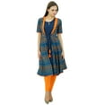thumbnail image 2 of Bimba 2 Pcs Short Designer Flaired Cotton Kurta Clothing Cotton Kurti Dress, 2 of 9