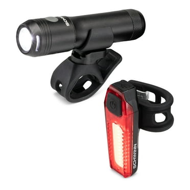Schwinn USB Rechargeable Light Set, 500 Lumens, Black