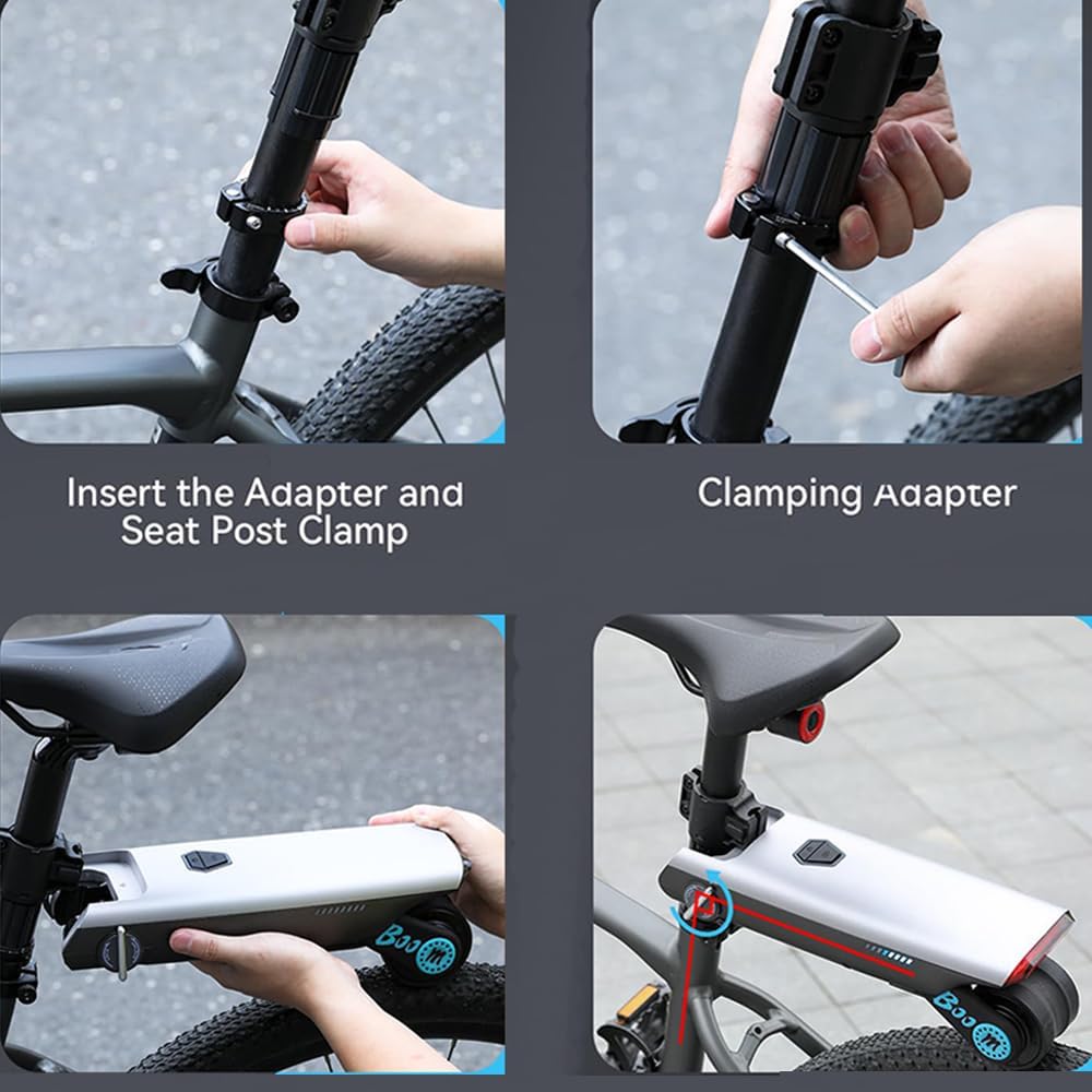 Electric Bike Conversion Kit, Up to 31 Miles Range Pedal Assist for Mountain Bike and Road Bike,Wireless Control,12V 10AH Chargeable Battery,15.5Mph,30s Tool-Free Installation (Blue)