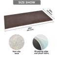 thumbnail image 3 of Haosy Coffee Brown Bathroom Rugs Non Slip Absorbent Soft Plush Quick Dry Bath Mat, 39"x20", 3 of 8