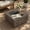 Grey, variant on SENYUM Upgrade Square Outdoor Coffee Table with Umbrella Hole & Solar Light, Rust-Proof Metal Patio Table, Small Minimalist Low Accent Table for Living Room, Balcony, Deck, Backyard