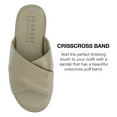 thumbnail image 5 of JOURNEE COLLECTION Womens Beige Crisscross Puff Straps Cushioned Addilynn Open Toe Slip On Sandals Shoes 8.5 M, 5 of 6