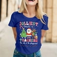 thumbnail image 2 of Women Christmas T Shirts Funny Cute Xmas Graphic Round Neck Short Sleeve Tee Tops Trendy Casual Holiday Pullover Blouses, 2 of 5