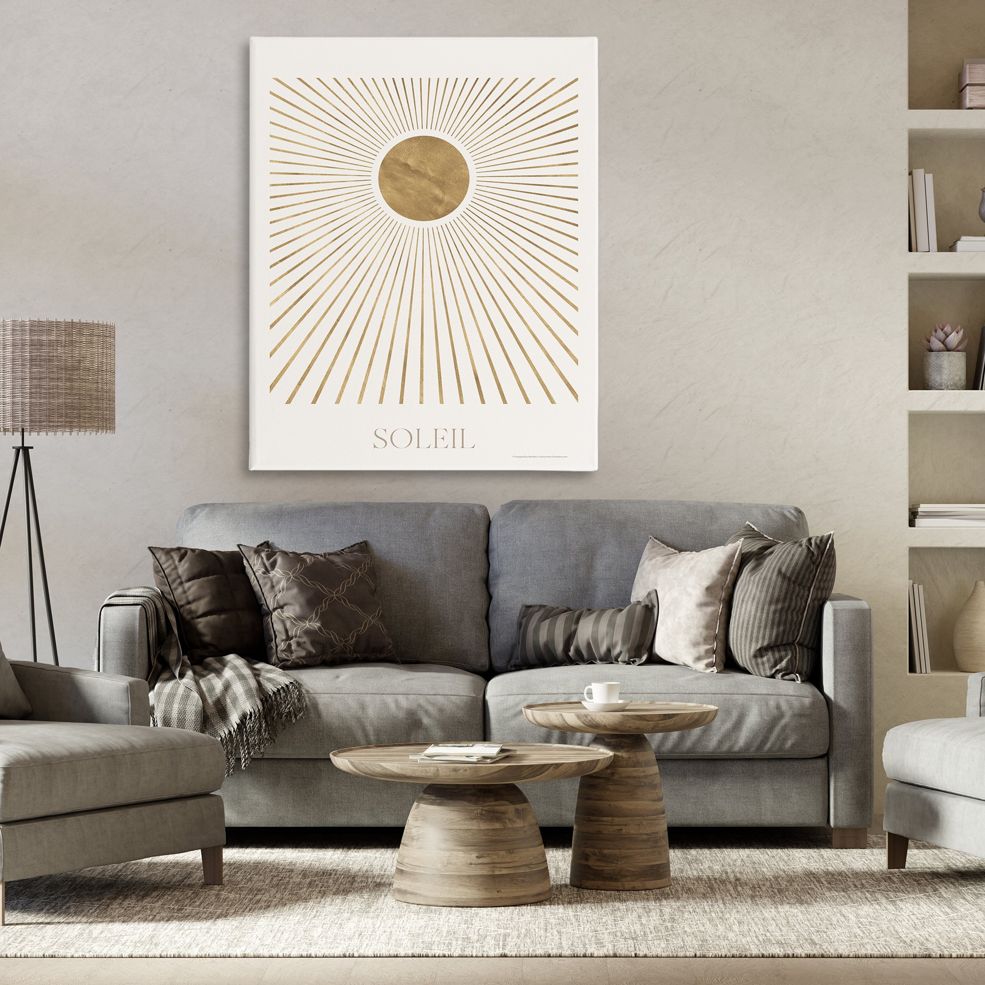Stupell Industries Soleil Boho Sun Astrology & Stars Painting Wrapped Canvas Art Print Wall Art, 36 x 48