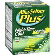 Alka-Seltzer Night-Time Cold Soothing Lemon Alka-Seltzer Plus 20 CT