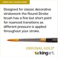 thumbnail image 3 of Kingart Original Gold, 9040 Round Stroke Series, Premium Golden Taklon Multimedia Artist Brushes, All ages, 3 of 15