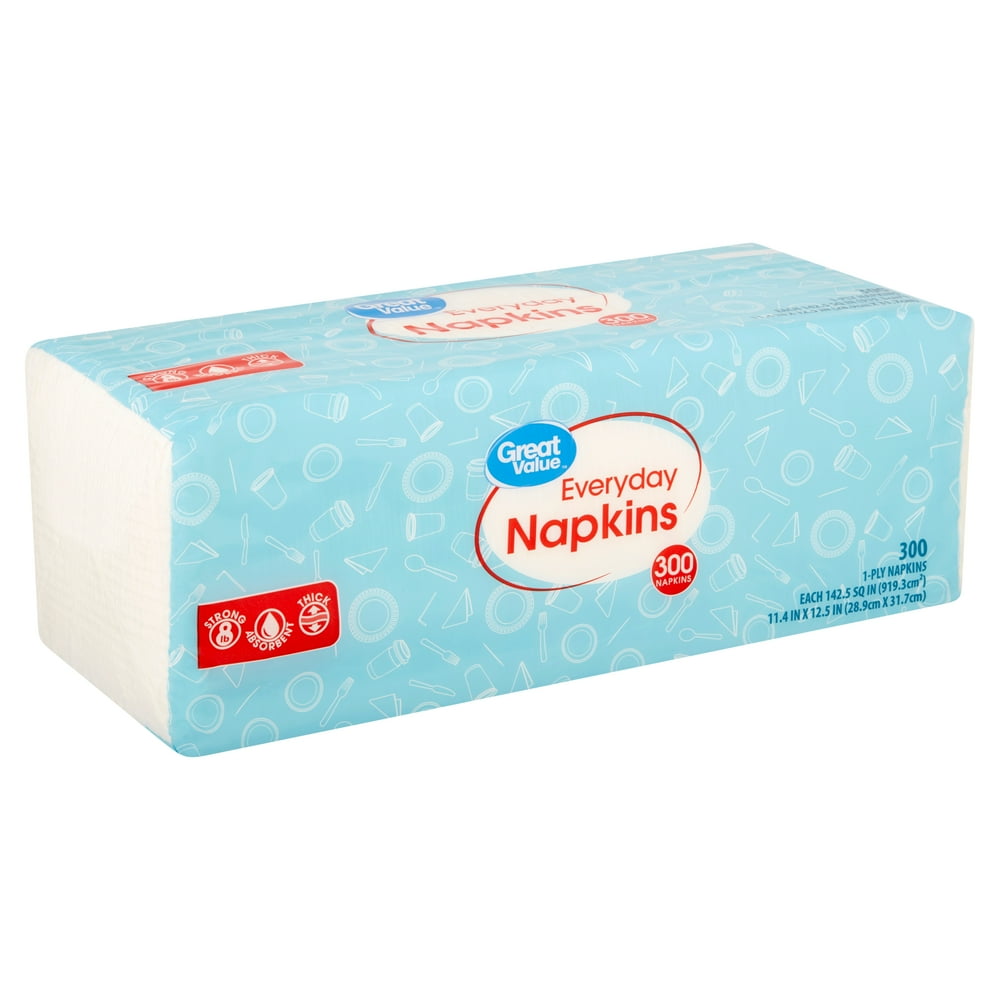Great Value Everyday Napkins, 300 count