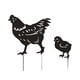 thumbnail image 2 of Jardín metal hueco patio creativo familia plug-In césped pollo erizo canguro jardín plug-In (pollo) pollo, 2 of 6