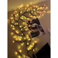 thumbnail image 5 of Cherry Blossom Branch LED Light, Ambient LED Light, DIY Shape Light, 63 Inch USB Powered Warm Glow Flexible Vine with Sakura Flowers Decor, for Bedroom Wall Living Room Party Indoor Decoration, 5 of 9