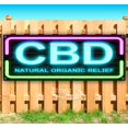 thumbnail image 1 of CBD Natural Organic Relief 13 oz Vinyl Banner With Metal Grommets, 1 of 4