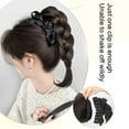 thumbnail image 4 of Synthetic Fiber Braid Ponytail Extension with Bowknot Claw Clip for Natural Lookings Women and Girl Braided Extension, 4 of 9