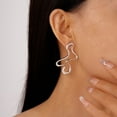 thumbnail image 4 of Fashion Forward Geometric Metal Earrings With Irregular Cutouts Women Jewelry Gift, 4 of 17