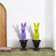 thumbnail image 4 of Estaca de jardín con forma de conejito de Pascua colorido para decoración primaveral al aire libre Tapón de plástico con diseño resistente a la intemperie Yulucky, 4 of 8