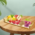 thumbnail image 3 of Bandeja de servicio nórdica con asas, platos multifunción de plástico, bandeja de comida, bandeja de tocador pa sala de est, baño, organizador de 32x10cm Sunnimix tay portátil para servir, 3 of 8