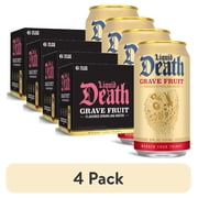 (4 pack) Liquid Death, Grave Fruit, Grapefruit-Flavored Sparkling Water, 6-pack (12 fl oz Cans), Low Sugar, Huge Flavor and No Artificial Sweeteners