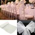 thumbnail image 4 of Jinsinto 25pcs Chair Cover Bows Ribbon Bows 17 X 275cm (not Include Chair Covers) white, 4 of 5