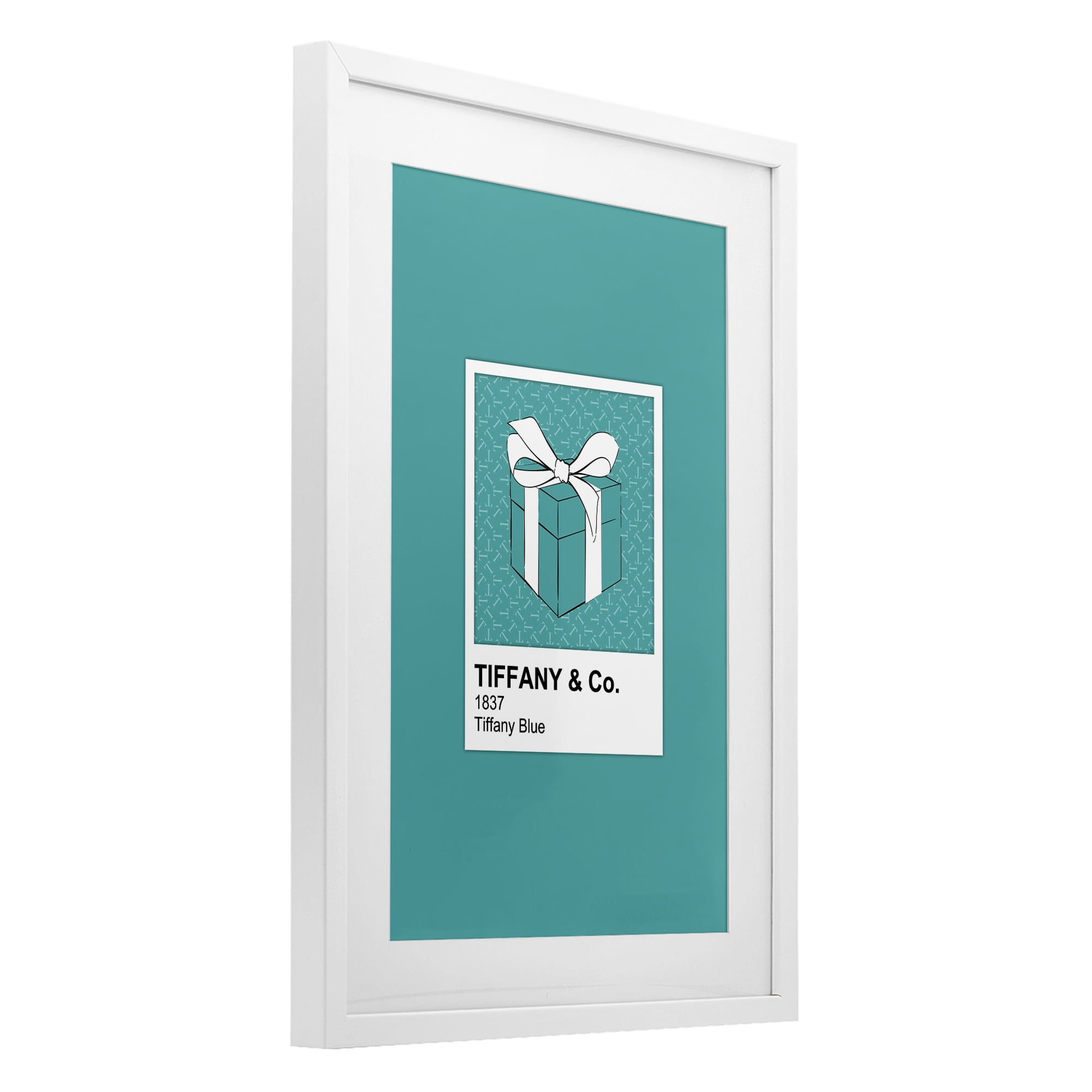 Stupell Industries Classic Blue Jewelry Box White Framed Print Under Glass, design by Martina Pavlova