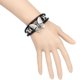 thumbnail image 4 of Pulsera punk para hombre Pulsera de cuero PU Botón a presión ajustable - A UNA jinwen Brazalete de brazalete de motorista punk, 4 of 8