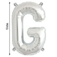 thumbnail image 2 of Efavormart 16" Shiny Metallic Silver Mylar Foil Alphabet Letter and Number Balloons, 2 of 9