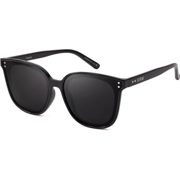 LVIOE Oversized Polarized Sunglasses for Women Trendy Large Cat Eye UV Protection Shade