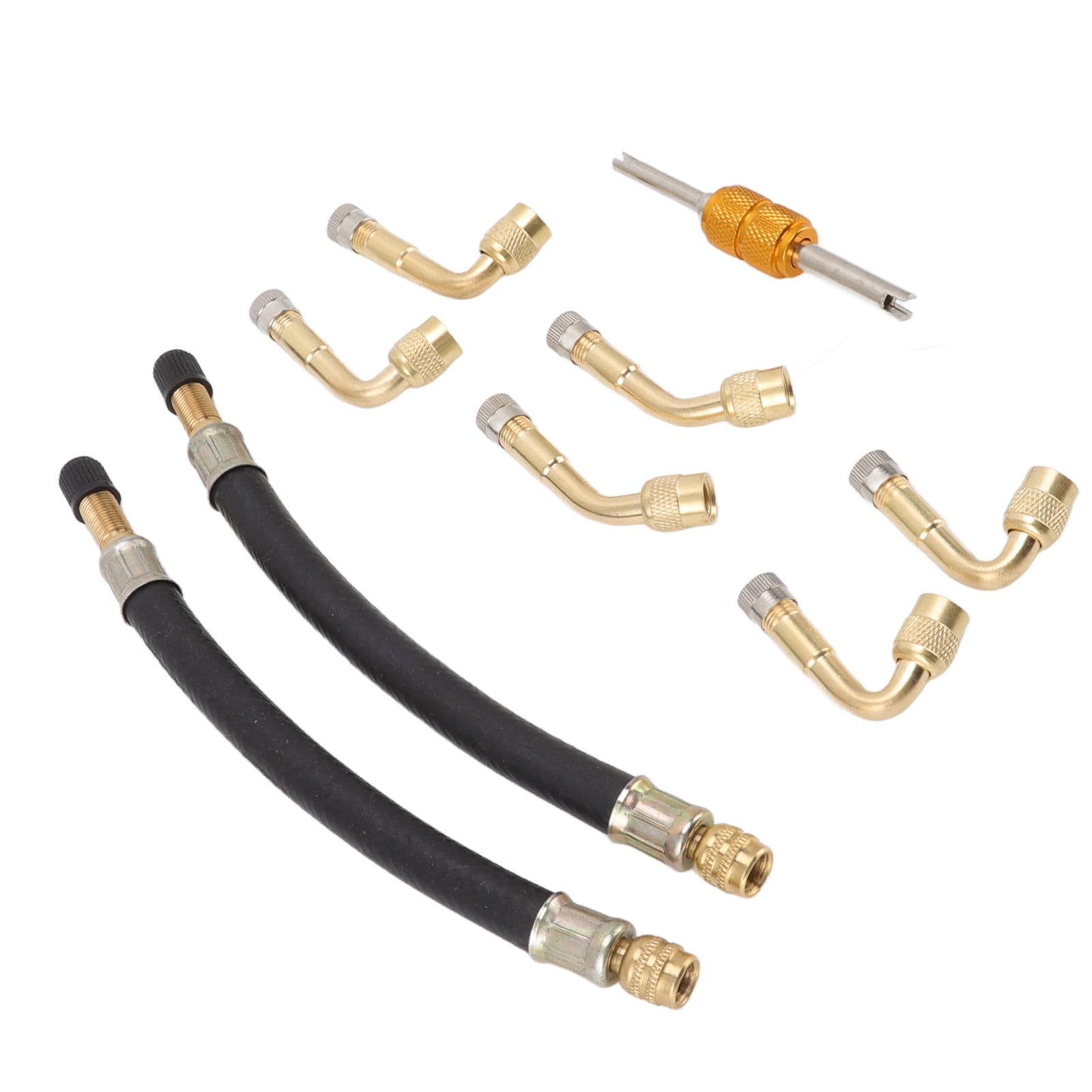 Valve Stem Extension Adaptor, Metal Valve Stem Extenders With 45 Degree