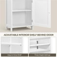 thumbnail image 5 of Yaheetech 4-Tier Bathroom Floor Cabinet with Single Door & Adjustable Shelf, White, 5 of 7