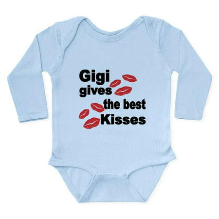

CafePress - Gigi Gives The Best Kisses Body Suit - Long Sleeve Infant Bodysuit
