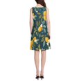 thumbnail image 3 of FORMRS Summer Dress for Women Loose U Neck Sleeveless Midi Beach Sundresses with Pockets, Blue Lemons, 3 of 8