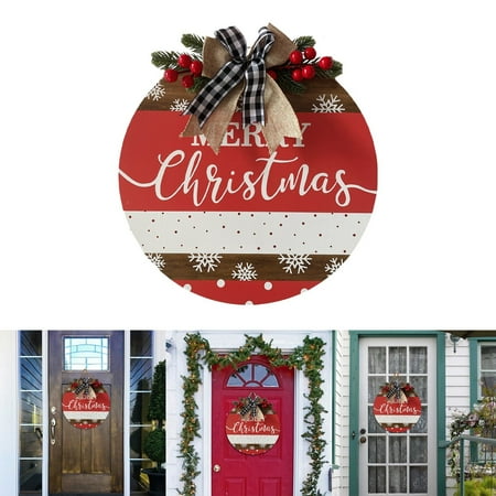 

Red Merry Christmas Front Door Sign Farmhouse Porch Decoration Christmas Welcome Snowman Door Decorations Hanging Easter Door Hanger Pot Head Coffee Sign Decorations for Bedroom Light for Front Door