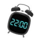 thumbnail image 5 of Reloj despertador digital con doble campana y brillo ajustable, pantalla grande y números grandes. Azul, 5 of 9