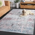 thumbnail image 5 of SAFAVIEH Malibu Fredrick Distressed Polyester Area Rug, Plum/Green, 6' x 6' Square, 5 of 13